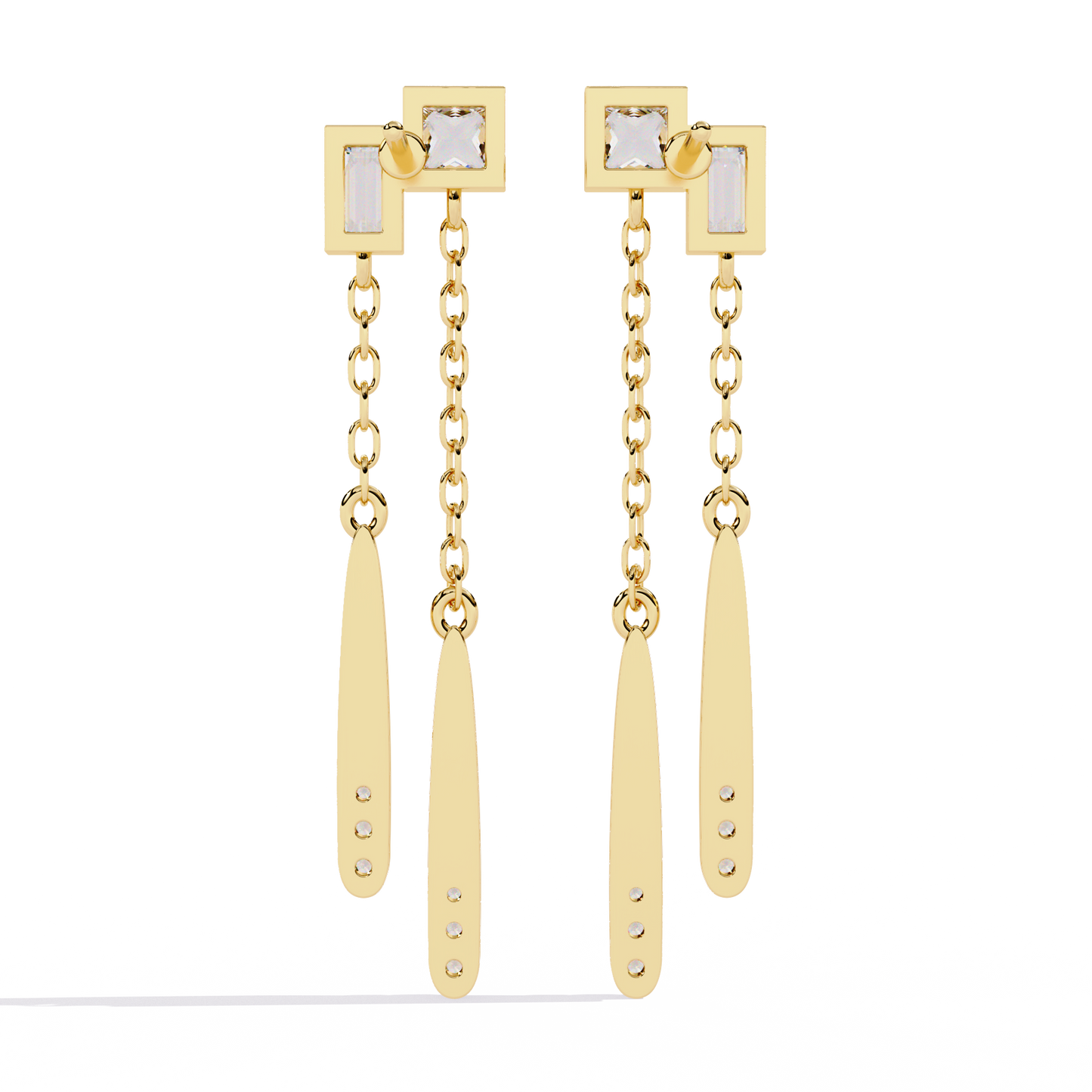 10K Yellow Gold Lab Grown Diamond Drop Earrings 0.67 ctw DAE-165