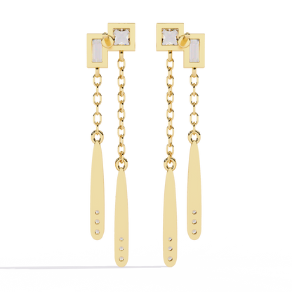 10K Yellow Gold Lab Grown Diamond Drop Earrings 0.67 ctw DAE-165