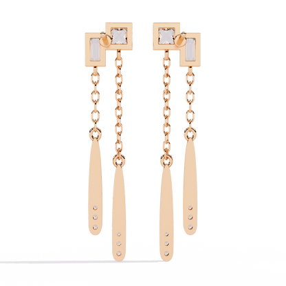 10K Rose Gold Lab Grown Diamond Drop Earrings 0.67 ctw DAE-165