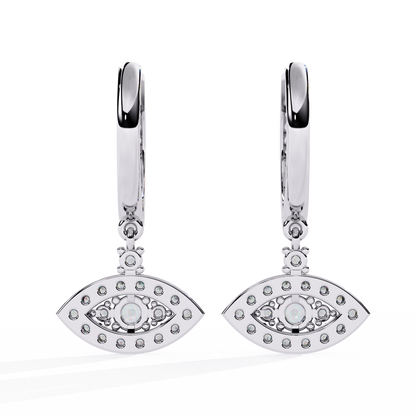 14K White Gold Lab Grown Diamond Drop Earrings 0.49 ctw DAE-153