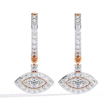 10K Rose Gold Lab Grown Diamond Drop Earrings 0.49 ctw DAE-153