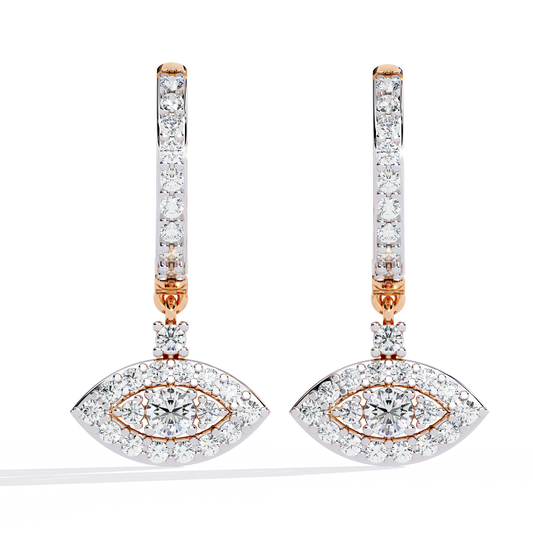 10K Rose Gold Lab Grown Diamond Drop Earrings 0.49 ctw DAE-153