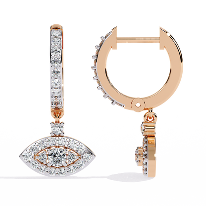 10K Rose Gold Lab Grown Diamond Drop Earrings 0.49 ctw DAE-153