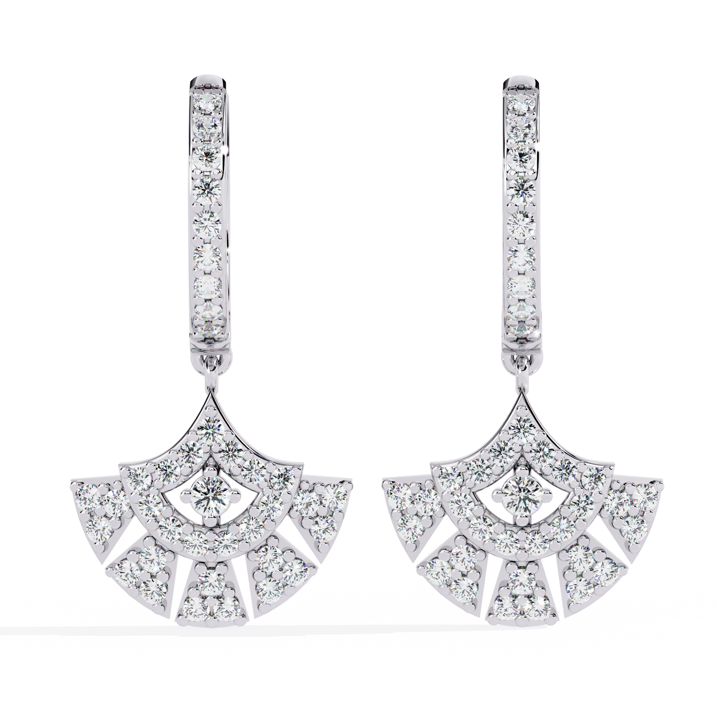 10K White Gold Lab Grown Diamond Drop Earrings 0.49 ctw DAE-152