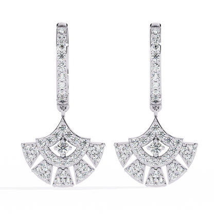 10K White Gold Lab Grown Diamond Drop Earrings 0.49 ctw DAE-152