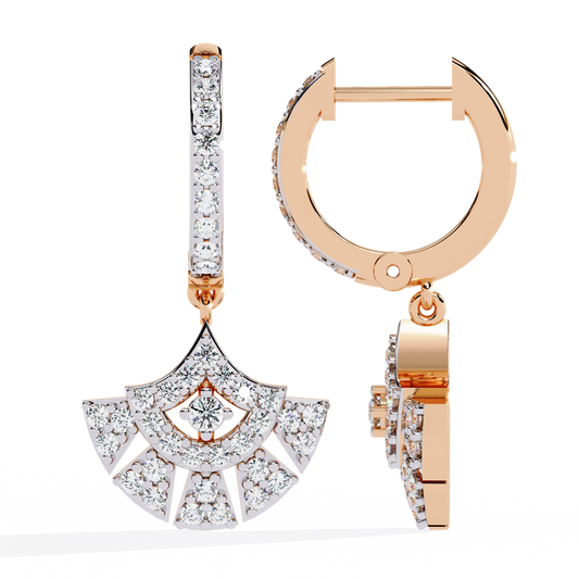 10K Rose Gold Lab Grown Diamond Drop Earrings 0.49 ctw DAE-152