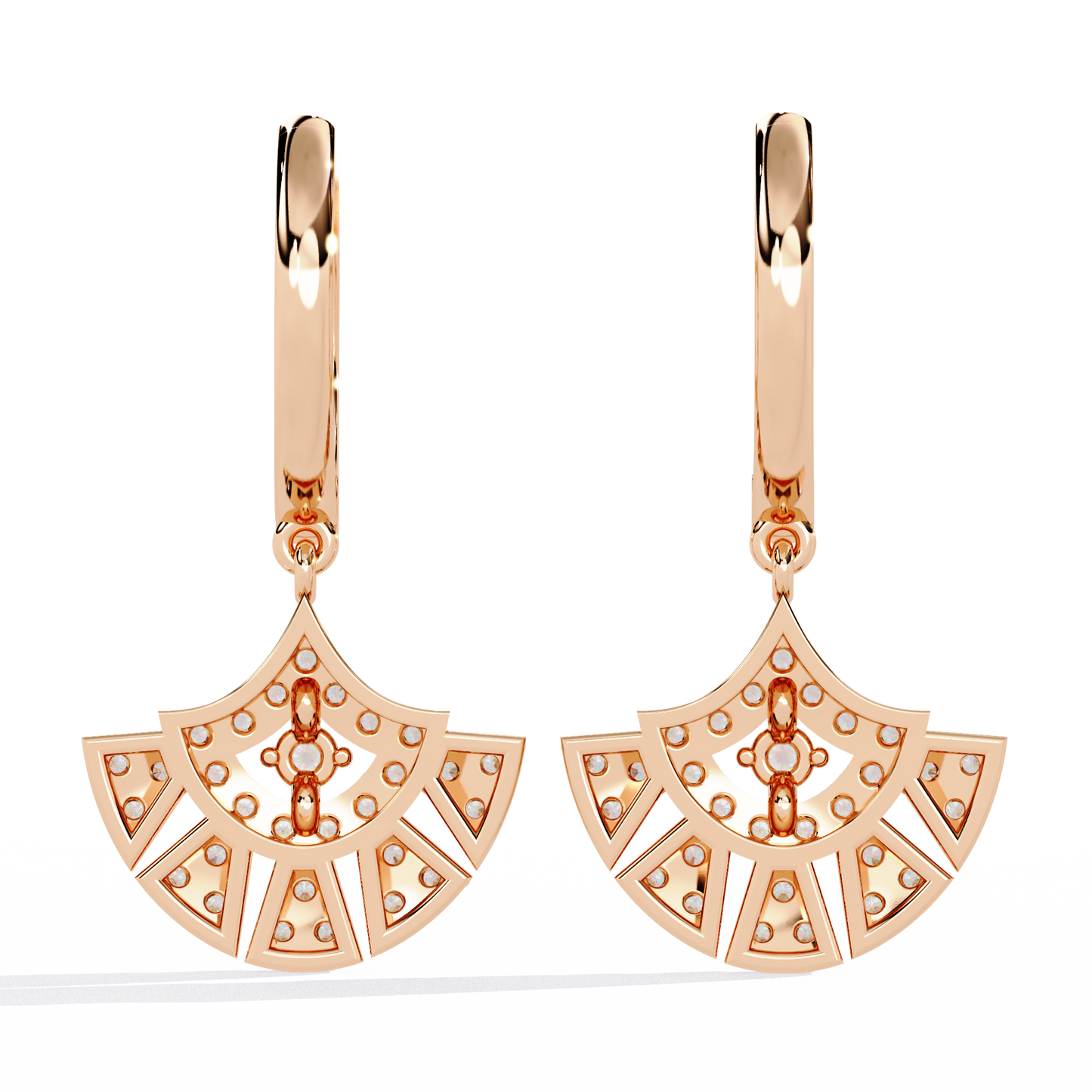 10K Rose Gold Lab Grown Diamond Drop Earrings 0.49 ctw DAE-152