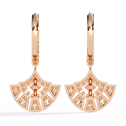 10K Rose Gold Lab Grown Diamond Drop Earrings 0.49 ctw DAE-152