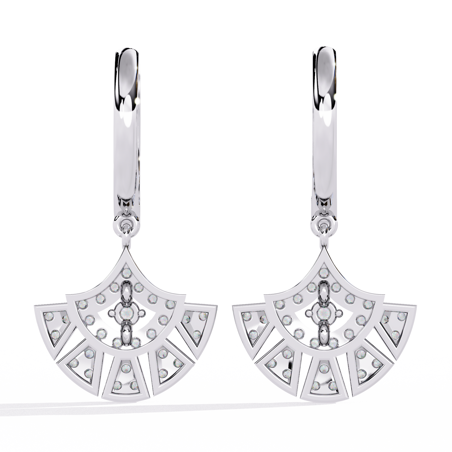 10K White Gold Lab Grown Diamond Drop Earrings 0.49 ctw DAE-152