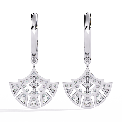 10K White Gold Lab Grown Diamond Drop Earrings 0.49 ctw DAE-152
