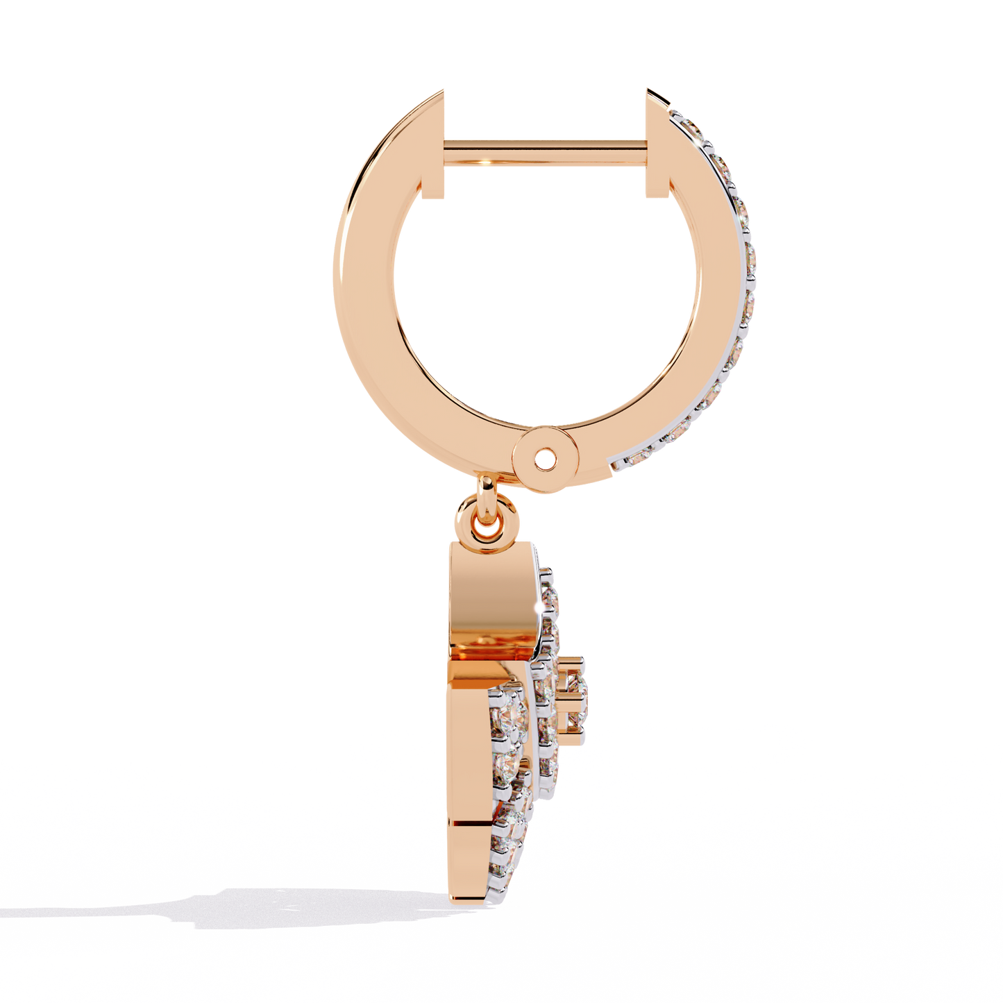 10K Rose Gold Lab Grown Diamond Drop Earrings 0.49 ctw DAE-152