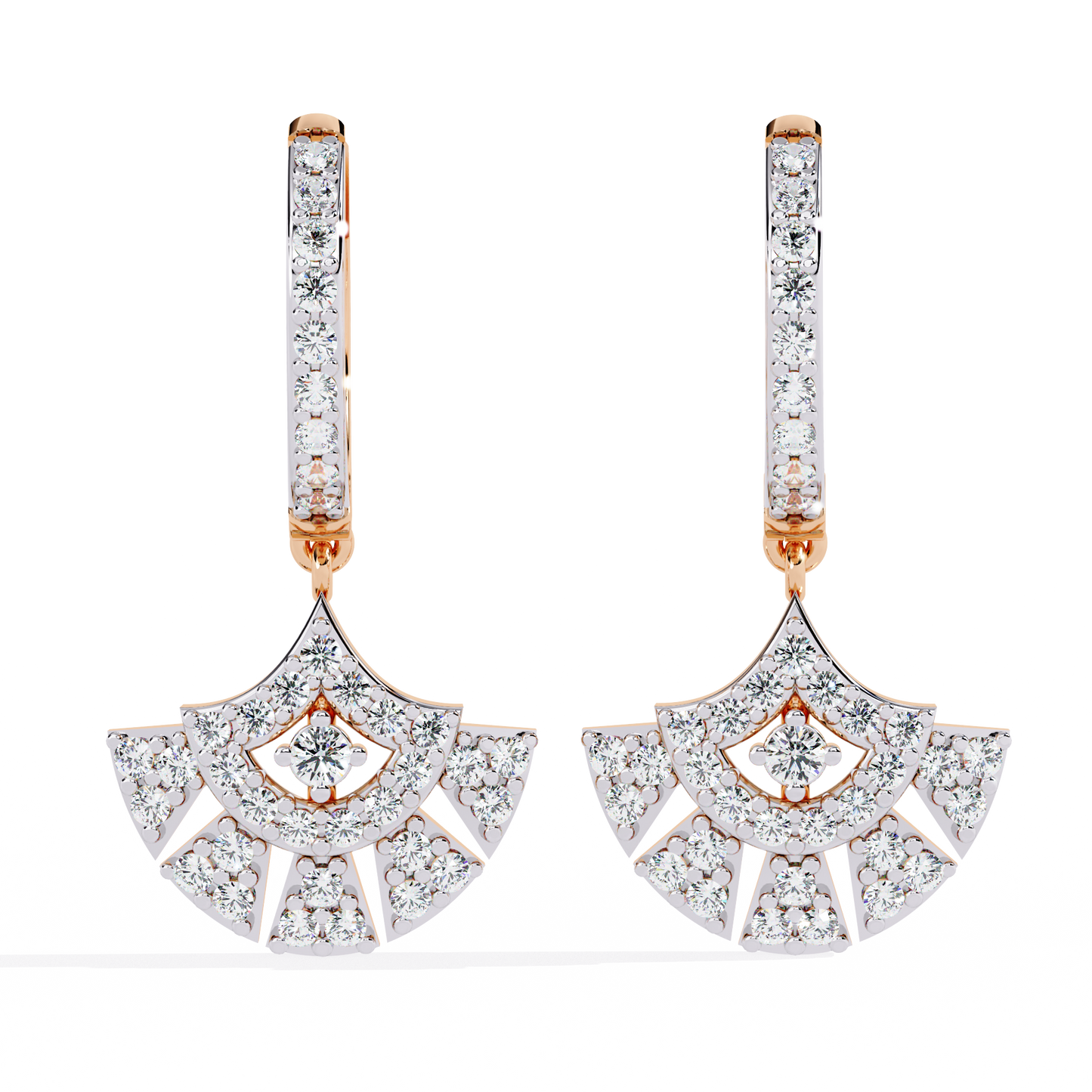 10K Rose Gold Lab Grown Diamond Drop Earrings 0.49 ctw DAE-152