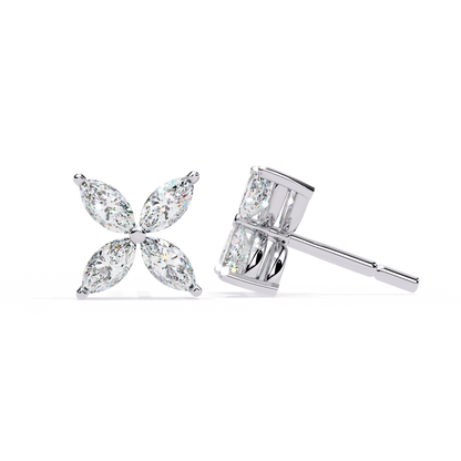 14K White Gold Lab Grown Diamond Fashion Stud Earrings 0.88 ctw DAE-171