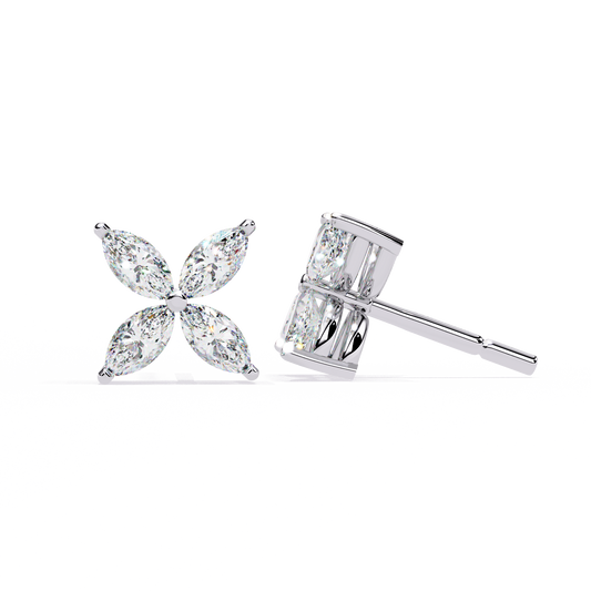18K White Gold Lab Grown Diamond Fashion Stud Earrings 0.88 ctw DAE-171