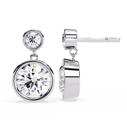 18K White Gold Lab Grown Diamond Drop Earrings 1.82 ctw DAE-160
