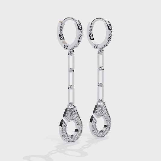 18K White Gold Lab Grown Diamond Drop Earrings 0.54 ctw DAE-170