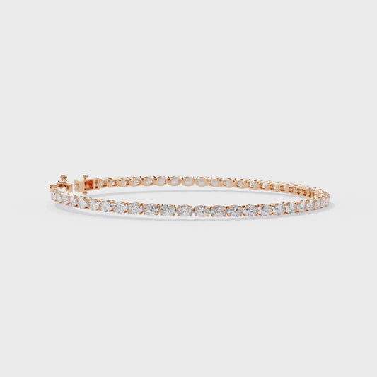 10K Rose Gold Lab Grown Diamond Tennis Bracelet 6.50 ctw DABR-100