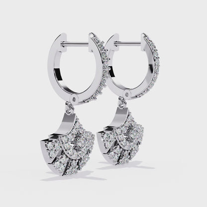 10K White Gold Lab Grown Diamond Drop Earrings 0.49 ctw DAE-152