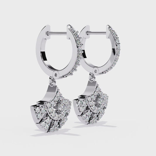 18K White Gold Lab Grown Diamond Drop Earrings 0.49 ctw DAE-152