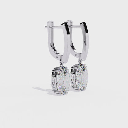 18K White Gold Lab Grown Diamond Drop Earrings 1.62 ctw DAE-158