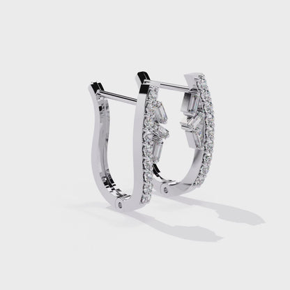 10K White Gold Lab Grown Diamond Hoop Earrings 0.38 ctw DAE-156