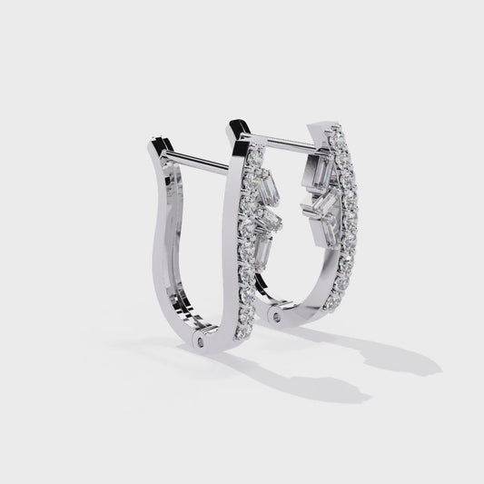 10K White Gold Lab Grown Diamond Hoop Earrings 0.38 ctw DAE-156