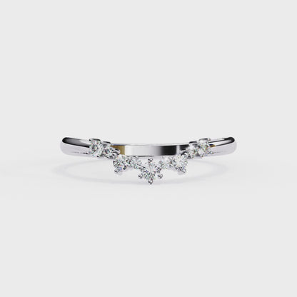 10K White Gold Lab Grown Diamond Stackable Band 0.25 ctw DAB-107