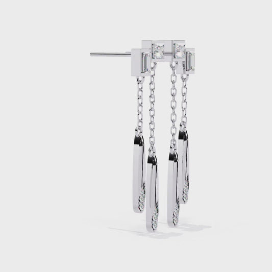 18K White Gold Lab Grown Diamond Drop Earrings 0.67 ctw DAE-165