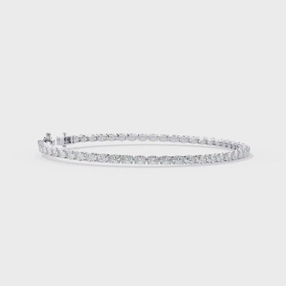 10K White Gold Lab Grown Diamond Tennis Bracelet 6.50 ctw DABR-100