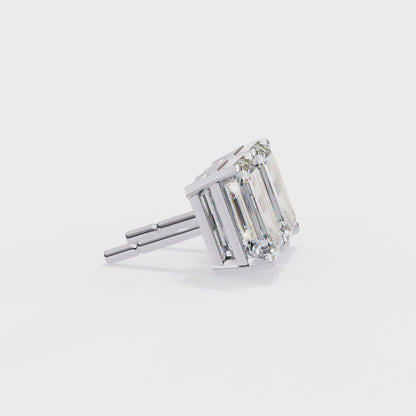 18K White Gold Lab Grown Diamond Solitaire Stud Earrings 2.39 ctw DAE-121
