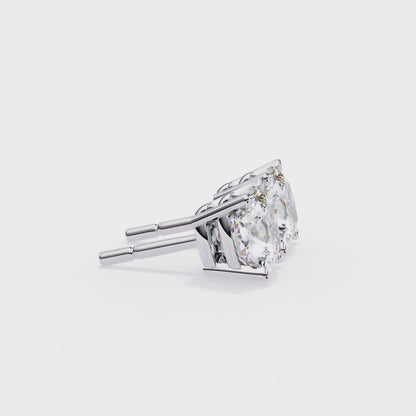 14K White Gold Lab Grown Diamond Solitaire Stud Earrings 2.33 ctw DAE-119