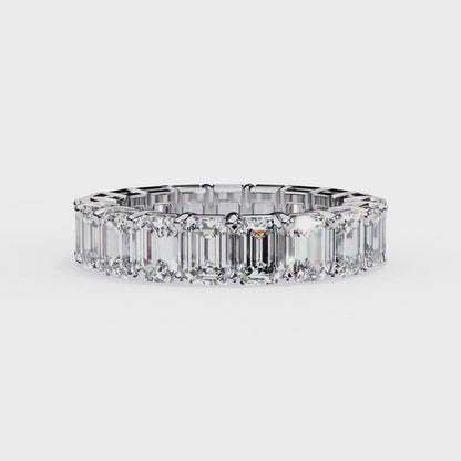 14K White Gold Lab Grown Diamond Eternity Band 4.88 ctw DAB-113