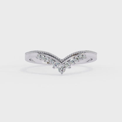 18K White Gold Lab Grown Diamond Stackable Band 0.15 ctw DAB-100