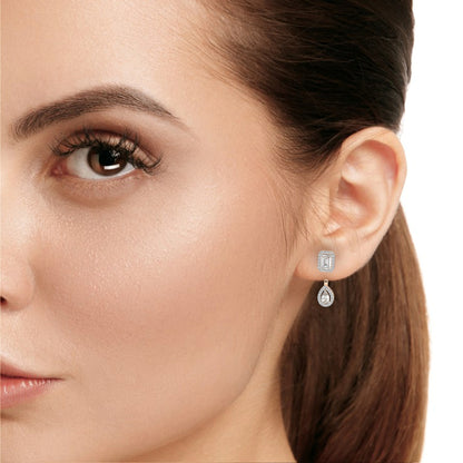 10K Rose Gold Lab Grown Diamond Halo Earrings 2.12 ctw DAE-166